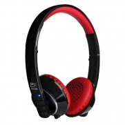 MEElectronics Air Fi Runaway Bluetooth Stereo Wireless Headphones with Microphone (Black/Red)