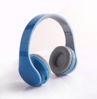 New Black/Red/White/Blue/Yellow/Pink More Color Bluetooth Headphoens ---Wireless--Over-ear-- HiFi Stereo--- Built in Mic-phone with Retail Package (Blue)